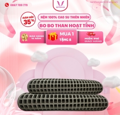 Nệm cao su thiên nhiên BoBo than hoạt tính Thắng Lợi